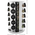 thumbnail image 2 of 20 Jar Revolving Countertop Spice Rack with Spices Included, Polished Stainless Steel with Black Caps, 2 of 4