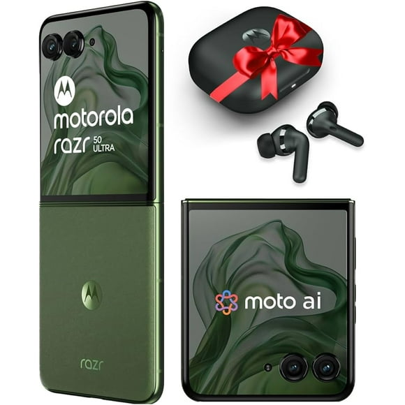 Motorola Razr 50 Ultra 5G 512GB Dual Sim 12GB – Edición Moto Buds Plus – Plegable Premium en Verde Nori
