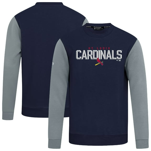Men's Levelwear Navy St. Louis Cardinals Throwback Ultimate Carve Sweatshirt