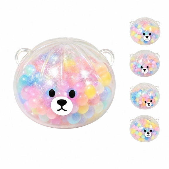 Cute Bear Dumpling Squishy Mystery Box, Mystery Squeeze Dumpling, Squishy Dumpling Stress Relief Toy with Realistic Texture, Glitter Stress Relief Squeeze Balls, Party & Birthday Gifts Adults