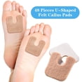 thumbnail image 6 of 48 Pieces U-Shaped Felt Callus Pads Metatarsal Foot Pads for Pain Relief Protect Calluses from Rubbing on Shoes Forefoot and Support Self-Adhesive Foam Foot Cushion Pad for Men and Women, 6 of 7