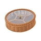 thumbnail image 5 of Platos para frutos secos, tapa transparente, cesta tejida para frutas, fácil de limpiar, bandeja redonda para aperitivos, multiusos para frutas,, 5 of 9