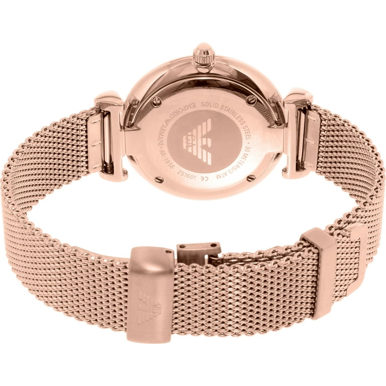 Emporio Armani Women s Retro Rose Gold Stainless Steel Watch AR1956