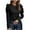 Black, variant on Womens 3/4 Length Sleeve Tops Dressy Casual Blouse Puff Sleeve Cute Trendy T Shirts with Smocked Cuffs Black XL