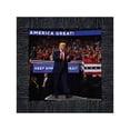 thumbnail image 1 of Donald Trump at a Republican Rally for the 2020 Campaign, “Keep America Great” in the Background, Framed Print of President, 10x10 8756, 1 of 6