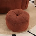 thumbnail image 2 of Soft Chenille Bean Bag Chair with Footstool – High-Resilience Foam for Living Room & Bedroom, Square Gaming & TV Lounge Chair for Adults – Red, 2 of 26