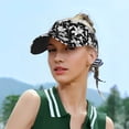 thumbnail image 5 of Kdxio Lilies Flowers Print Sun Visor Hat Golf Visor Adjustable Velcro Outdoor Sports Cap for Men Women, 5 of 7