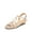 GOLD, variant on Women's Strappy Wrapped Slip On Dressy Wedge Sandals Comfortable Low Heel Casual Summer Shoes