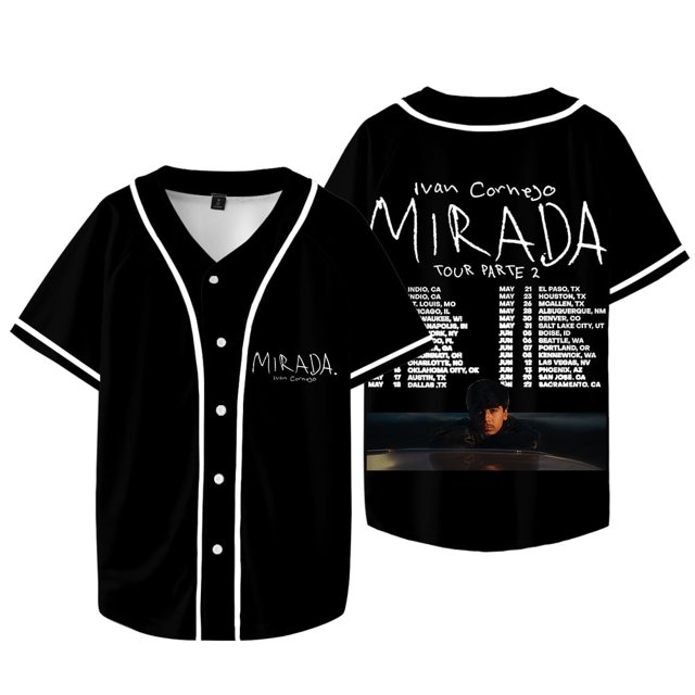 TIANCHU Ivan Cornejo 2025 Mirada Tour Merch Baseball Jacket Inspired Unisex Short Sleeve V-Neck Tee,XS,Style9