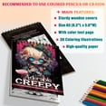 thumbnail image 3 of Netecom Adorable Creepy Adult Coloring Book Spiral Bound for Adults, A5 Wooden Cover, 30 Whimsical Macabre Coloring Pages in the Dark for Stress Relief and Relaxation, 3 of 6
