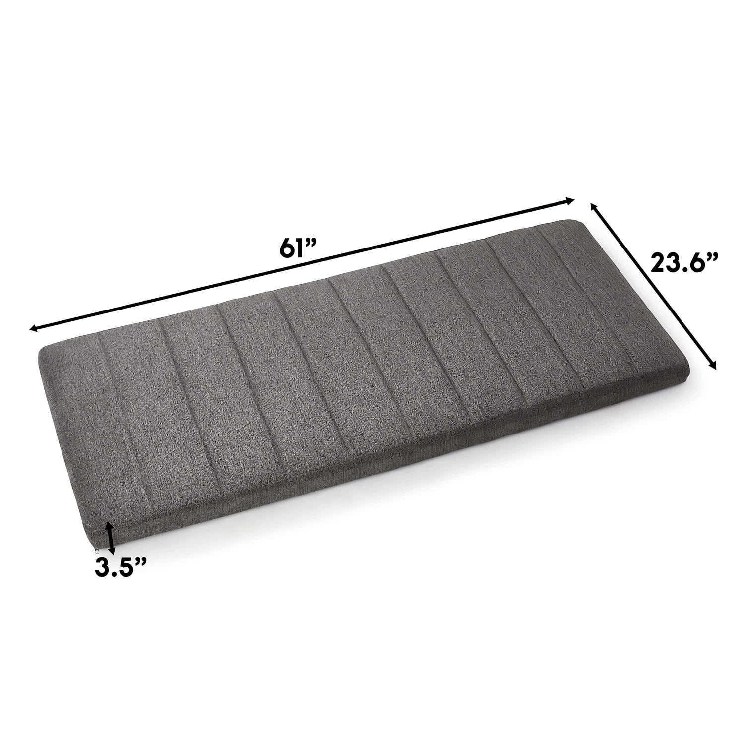 Virtu Upholstered Queen Headboard No Tools Required Peel and Stick Bed Headboard Only, Gray