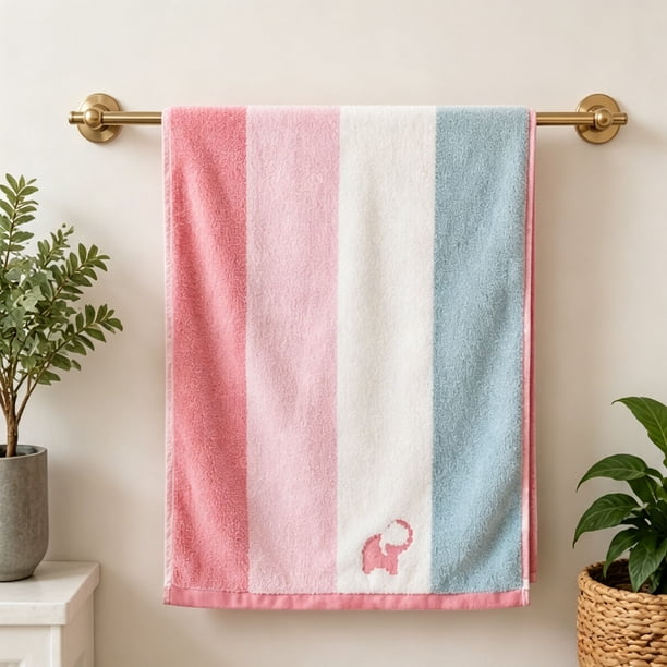 Toalla de baño de algodón, ligera, suave, absorbente para baño, ducha y hogar