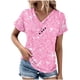 thumbnail image 2 of Fiudx Liquidación de Ahorros de Verano Top Informal de Primavera y Verano de Manga Corta con Cuello En V para Mujer, 2 of 5