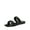 BLACK, variant on Women's Braided Sandals Slip on Slides Two Straps Square Toe Dressy for Summer