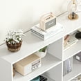 thumbnail image 7 of Homfa 74.3” Double Wide 6-Tier Bookcase, Extra Large Wooden Freestanding Display Bookshelf for Home Office Living Room, White, 7 of 7