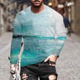 thumbnail image 2 of Tops de hombre Camiseta estampada vintage Blusa informal de manga larga popular personalizada Pompotops oipoqjl1633, 2 of 6