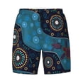 thumbnail image 4 of Lsque Mens Swim Trunks Bohemian Turtle Pattern - Bathing Suit Compression Liner - Beach Swim Shorts Swimwear - (S-3XL) - Stretch Quick Dry -Large, 4 of 9