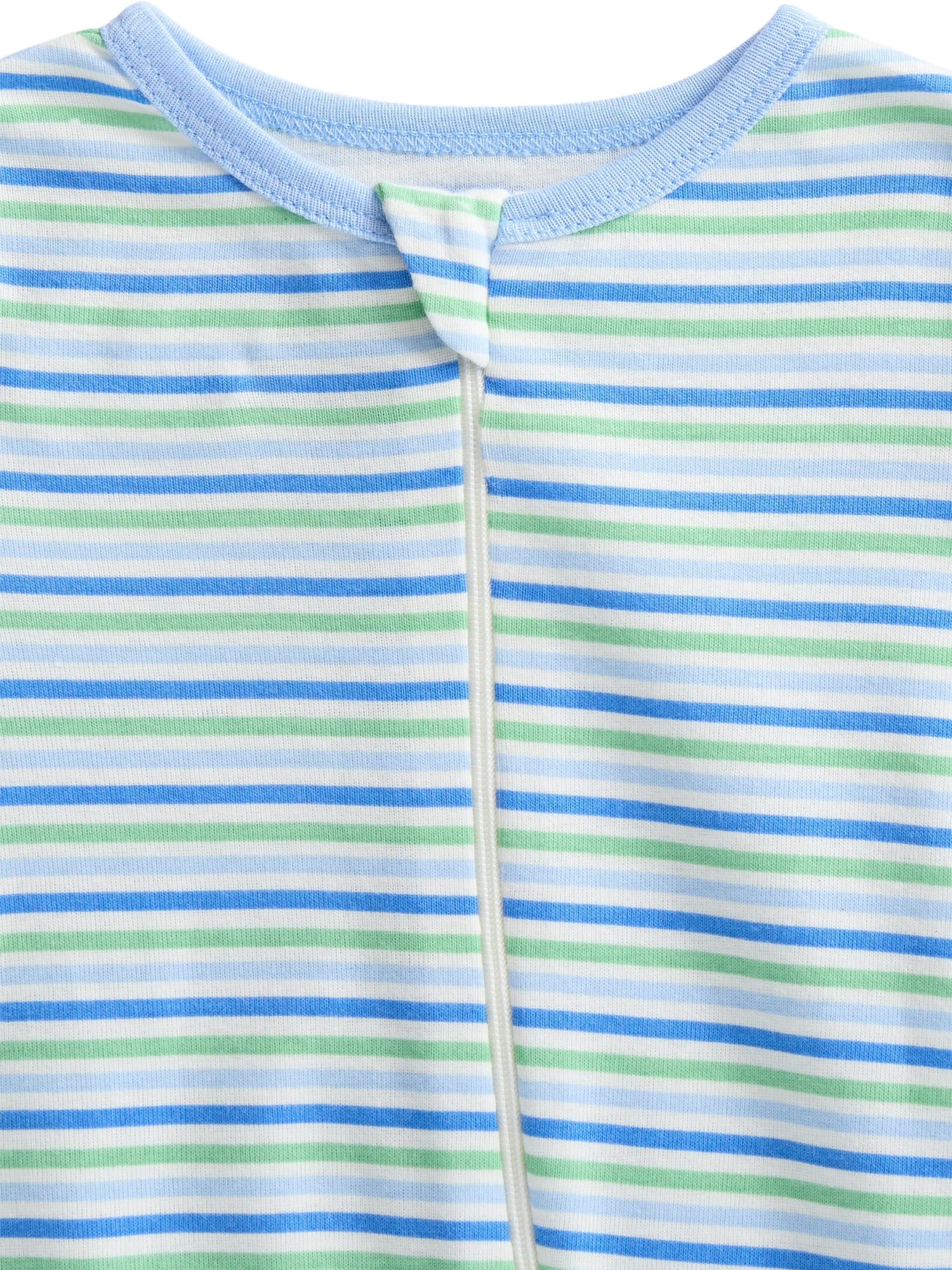 Wonder Nation Organic Cotton Baby Unisex Zip Front Footed Sleep N Play Pajamas, 3-Pack, Sizes Preemie-6/9 Months