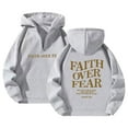 thumbnail image 2 of Mens Hoodies Pullover 2025 Faith Over Fear Hoodie Long Sleeve Quarter Zipper Christian Hoodie Hooded Sweatshirt, 2 of 3