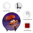 thumbnail image 5 of Lsque inside out 2 Pattern Ceramic Decorative Plate Decorative Plates with Display Stand Personalized Porcelain Plate Ceramic Ornaments for Wall Hanging Decoration-7in, 5 of 6