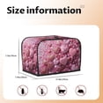 thumbnail image 5 of Uemuo Pink Glitter Heart Candy Print Toaster Cover 2 Slice, Small Kitchen Appliance Covers, Toaster Oven Cover with Loop, Bread Machine Cover Dust Cover Protection, 5 of 7