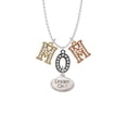 thumbnail image 2 of Delight Jewelry Silvertone Dream On Oval Multi-Colored Crystal Mom Charm Necklace, 2 of 5