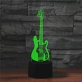 thumbnail image 3 of YSTIAN 3D Guitar Remote Control 16 Color Night Lights Illusion Acrylic LED Table Bedside Lamp, 3 of 8
