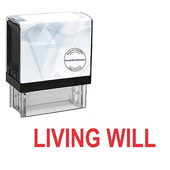 StampExpression - Living Will Office Self Inking Rubber Stamp - Red Ink (A-5731)