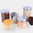 thumbnail image 2 of EeaseMX 10 tarros de plástico transparente de 500 ml para alimentos, latas selladas para cocina, aperitivos, galletas, té perfumado., 2 of 7