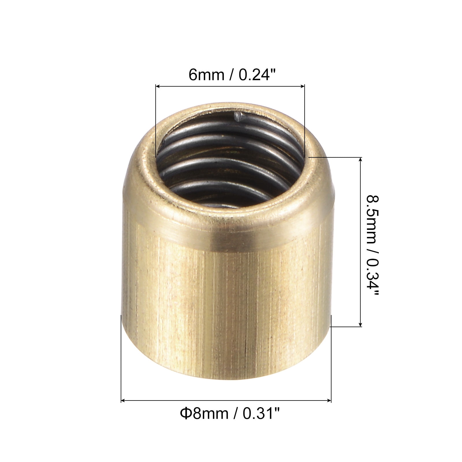 Unique Bargains Brass Push Button Grease Oil Cup Balls Oiler 8x8mm