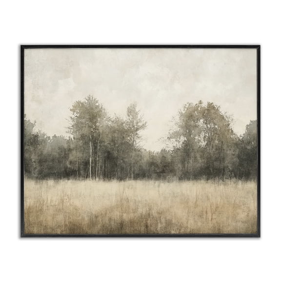 Stupell Industries Neutral Watercolor Woodland Black Framed Giclee Art design by Mona Grace, 11 x 14