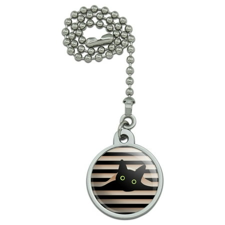 Black Chain Pull - Black Cat In Window Ceiling Fan and Light Pull Chain