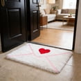 thumbnail image 4 of Huanglei Outdoor Door Mat Envelope Heart Shaped Welcome Mat Slip Rubber Backing Red Heart Shaped Welcome Floor Mat Suitable For Indoor And Outdoor Front Door, 4 of 5