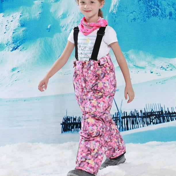 Winter Warm Kids Girl Ski Snow Pants Trousers Snowsuit Snowboard