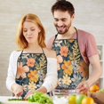 thumbnail image 5 of Pioneer Flower Floral Print Pattern Apron-Garden Aprons for Women with Pockets-Cotton Linen Waterproof Kitchen Cooking Gardening Aprons Adjustable for Kitchen,Cooking,BBQ and Salon 33x27 Inch, 5 of 7