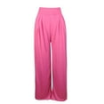 thumbnail image 6 of QATAINLAV Wide Leg Yoga Pants for Women Casual Loose Cozy High Waist Sweatpants Solid Color Sports Athletic Trousers with Pockets, Hot Pink, M, 6 of 6