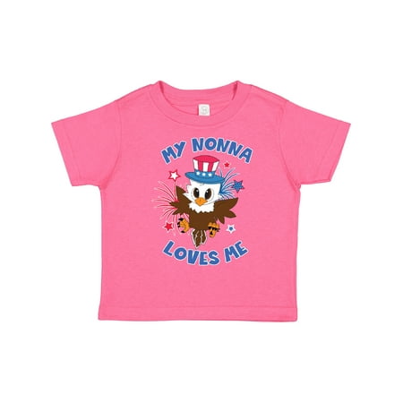 

Inktastic 4th of July My Nonna Loves Me Cute Patriotic Baby Eagle Gift Toddler Boy or Toddler Girl T-Shirt