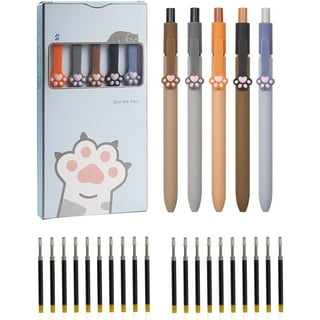 Lopenle 12PCS Kawaii Cat Pens Cat Tail Gel Pen For Cat Lovers Cute Animal  Pens Fun Black Ink Rollerball Pens For De