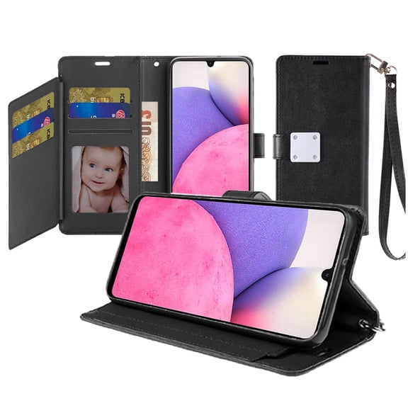 For Samsung Galaxy S24 Ultra Case PU Leather Phone Wallet with Extra Card Flap