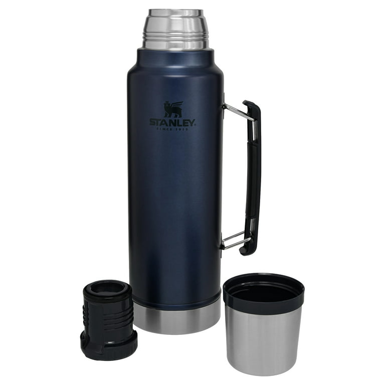 Vacuum flask Stanley Classic black (1,4 l) Easy to clean Thermos Camping New