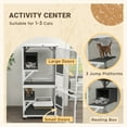 thumbnail image 4 of PawHut Outdoor Cat House, Large Catio with Wheels, Resting Box, White & Grey, 4 of 10
