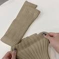 thumbnail image 5 of Sales Today Womens Knee High Socks Under $6 GIJNRIUIUA Khaki Knee-High Socks Women's Knit Stack Up Socks Over the Knee Extended Yoga Leggings Fitness Socks Tights Leg Warmers, 5 of 5