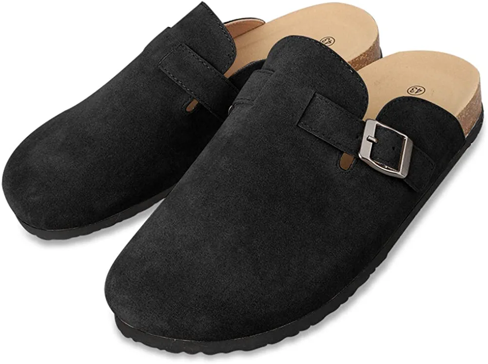Clogs for Women Men Dupes Unisex Slip-on Potato Shoes Footbed Suede Cork  Clogs and Mules