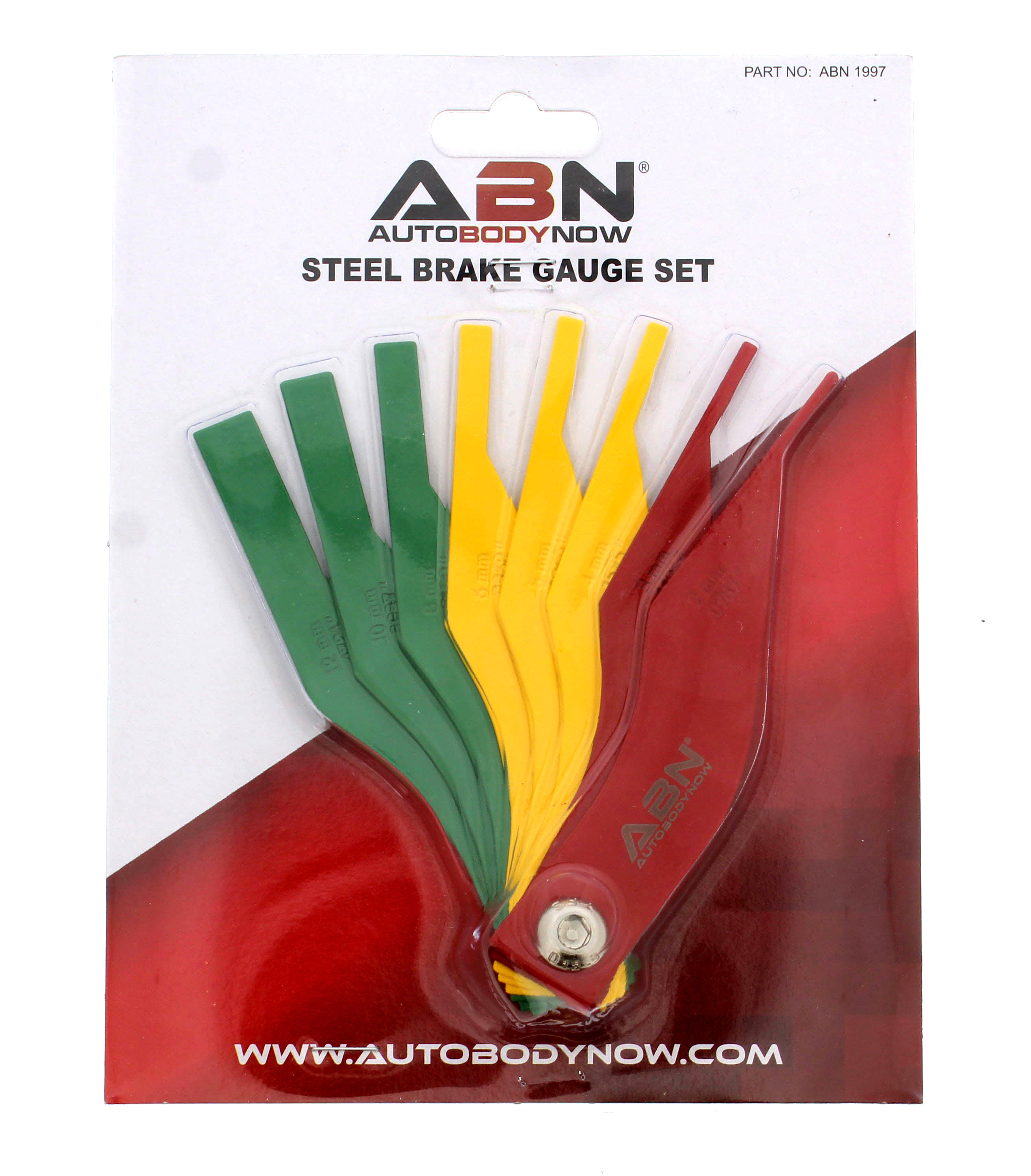ABN Brake Lining Thickness SAE /& Metric Gauge 8 Piece Tool Set