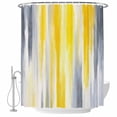 thumbnail image 2 of Yellow Gray White Waterproof Fabric Shower Curtain,Farmhouse Gradient Abstract Art Waterproof Fabric Shower Curtain for Bathroom Curtains Bathtubs Hotel Shower Curtains with 12 Hooks Small 36x78in, 2 of 8