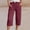 Wine, variant on LSLJS Capri Pants for Women Drawstring Waist Sweatpants Comfy Soft Solid Color Casual Joggers with Pockets, S-2XL