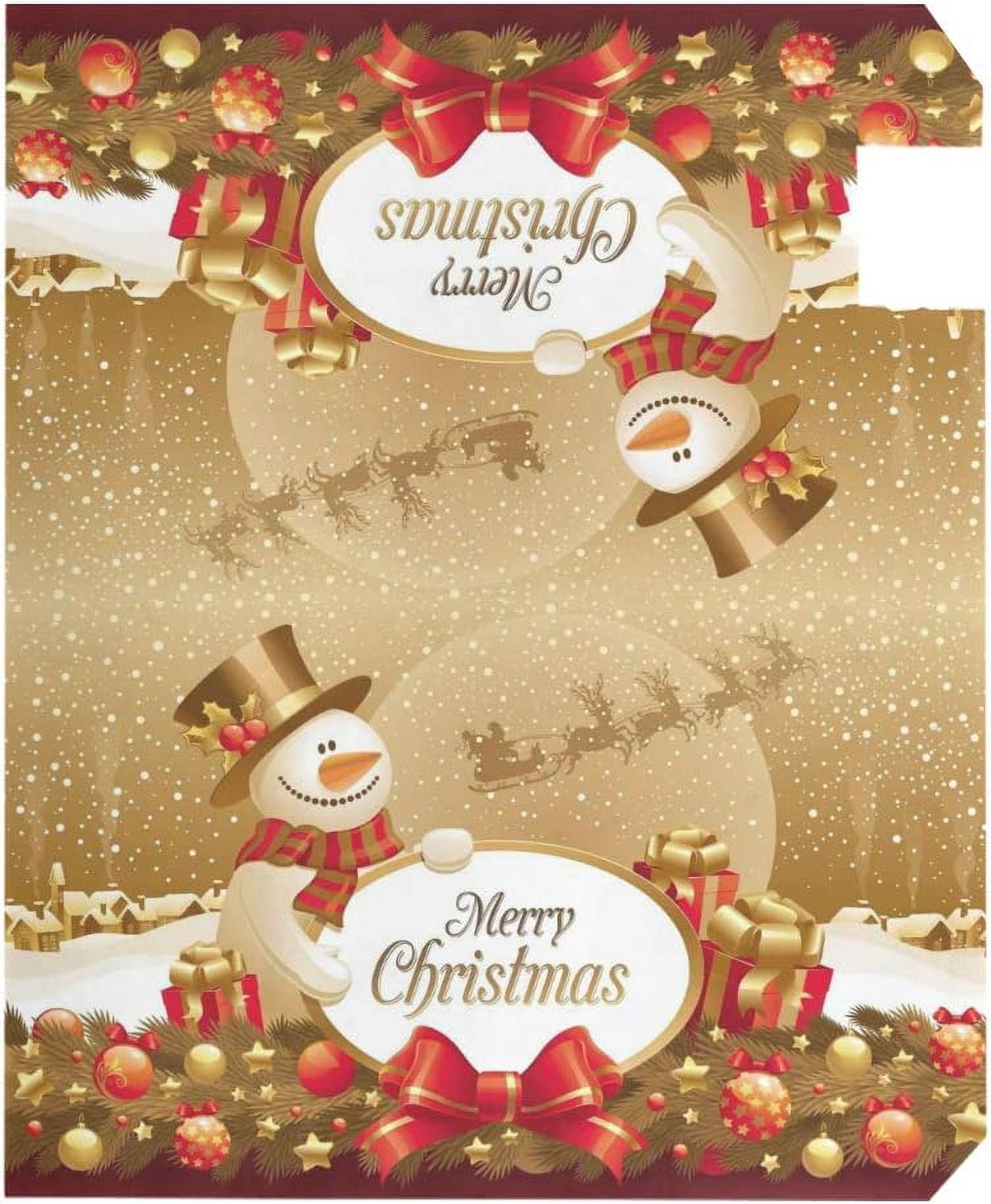 Christmas Snowman Magnetic Mailbox Cover Oversized for Garden Yard Outdoor Decorations-25.5" x20.8