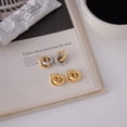 thumbnail image 4 of Sunyuer 18K Gold Plated Stainless Steel Double Hoop Earrings - Minimalist & Chic Statement Jewelry for Women, 4 of 6