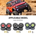 thumbnail image 4 of Vogacara RCGOFFLOW 4x llantas de plástico duraderas, llantas para ruedas de control remoto 1/24, neumático Axial SCX24 RC, pieza de coche RC, Kits de construcción modelo Rojo, 4 of 6