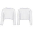 thumbnail image 4 of Zaldita Kids Girls Fishnet Mesh Long Sleeve Crop Tops Hip Hop Street Dance Pullover Tee Shirt Blouse Clubwear White 15-16, 4 of 5